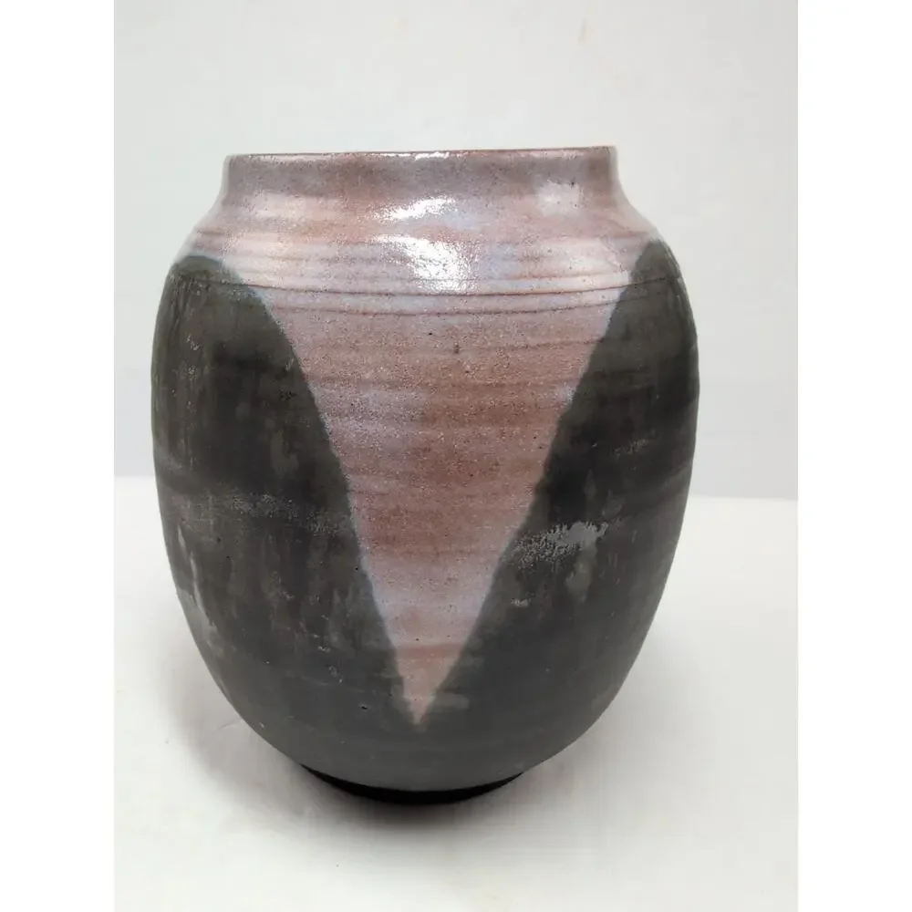 Raku Pottery Vase - Signed - 5.5 Inches Studio Art.‎